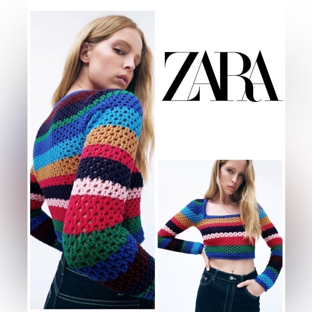 ZARA STRIPED KNIT SWEATER - Picture 12 of 14